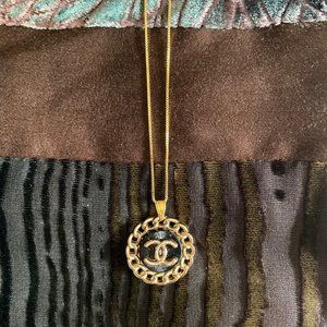 Vintage Chanel Button Repurposed into Necklace